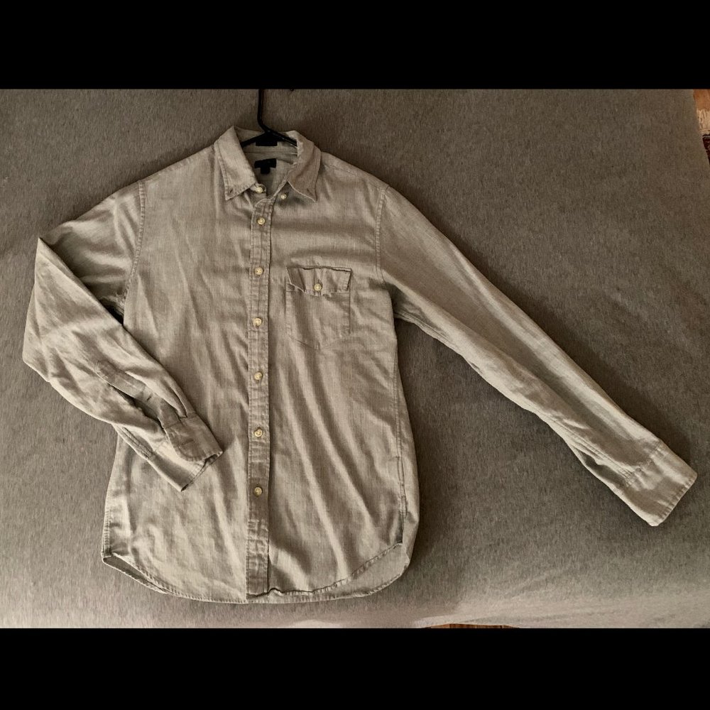 J. Crew Slim Brushed Twill Shirt - Small